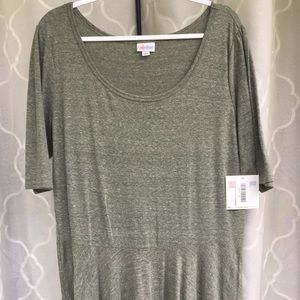 NWT LuLaRoe Nicole Dress - 3x Olive Green